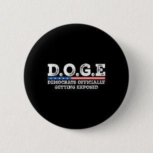Badge Rond 5 Cm D.o.g.e Doge Département de l'efficacité gouvernem