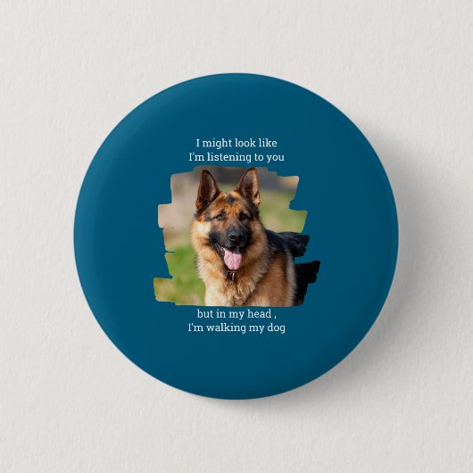 Badge Rond 5 Cm D Pet Photo Funny Dog Dad  (Devant)