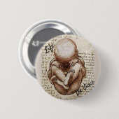 Badge Rond 5 Cm Da Vinci Life (Devant & derrière)
