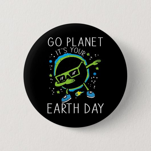 Badge Rond 5 Cm Dab Earth Solaire Eclipse Go Planet Your Earth D (Devant)