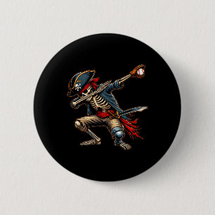Badge Rond 5 Cm Dab Skeleton Dabbing Skeleton Pirate Baseball