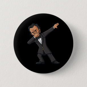 Badge Rond 5 Cm Dabbing Abraham Lincoln 4 juillet Abe Dab Boys G