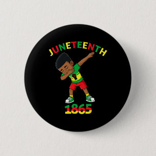 Badge Rond 5 Cm Dabbing Black King Junetten 1865 Brown Skin Boys