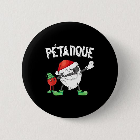 Badge Rond 5 Cm Dabbing Boules Ball Dab Christmas Cap Bouler Boule (Devant)