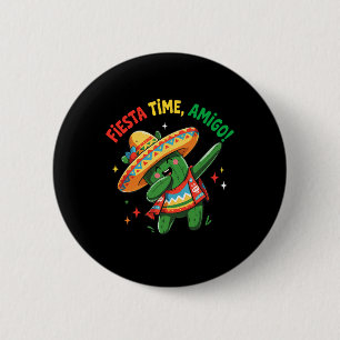 Badge Rond 5 Cm Dabbing Cactus Funny Cinco De Mayo Garçons Hommes