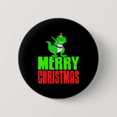 Badge Rond 5 Cm Dabbing Dinosaur Merry Christmas Holiday Humor (Devant)