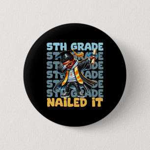 Badge Rond 5 Cm Dabbing Graduation Boy 5e Grade Nail Il Cl De 2