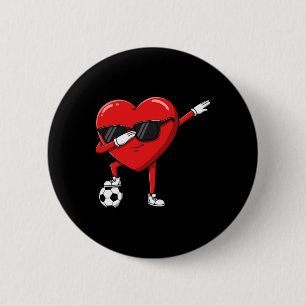 Badge Rond 5 Cm Dabbing Heart Dab Mignon Saint-Valentin Garçons Fo