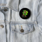 Badge Rond 5 Cm Dabbing Leprechaun Avec Clover St Patrick's Day (En situation)