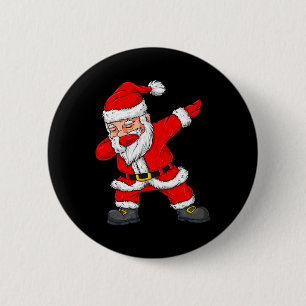 Badge Rond 5 Cm Dabbing Père Noël Garçons de Noël Filles Enfants D