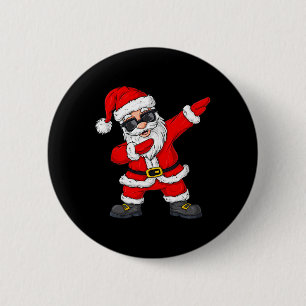 Badge Rond 5 Cm Dabbing Santa Claus Noël Dab Garçons Filles Enfant