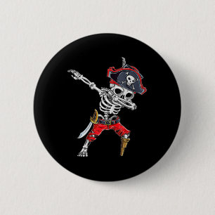 Badge Rond 5 Cm Dabbing Skeleton Pirate drôle Halloween enfants Jo