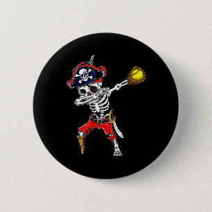 Badge Rond 5 Cm Dabbing Skeleton Pirate Et Softll Ll Halloween Co