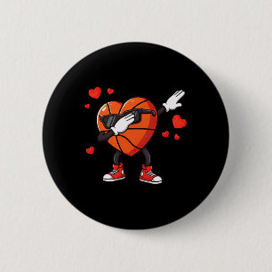 Badge Rond 5 Cm Dabbing Sketll Cœur Dab Pose Saint-Valentin Femmes