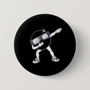 Badge Rond 5 Cm Dabbing Total Solar Eclipse 2024 Totality Dab Boys