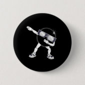 Badge Rond 5 Cm Dabbing Total Solar Eclipse 2024 Totality Dab Kids (Devant)