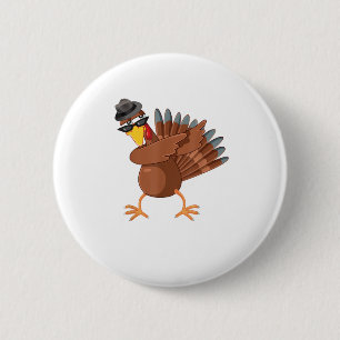 Badge Rond 5 Cm Dabbing Turquie Chemise Thanksgiving Boys Kids Men