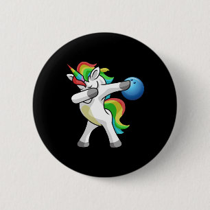 Badge Rond 5 Cm Dabbing Unicorn Bowling Bowler Funny Dab Dance Rai