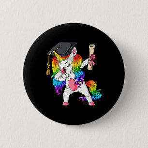 Badge Rond 5 Cm Dabbing Unicorn School Graduation Dab Girls Kids T