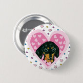 Badge Rond 5 Cm Dachshund (Devant & derrière)