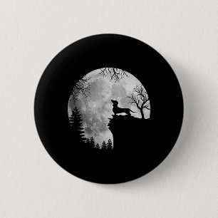Badge Rond 5 Cm Dachshund Amusant Et Lune Amoureux des chiens D'Ha