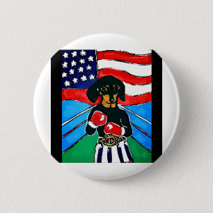 Badge Rond 5 Cm Dachshund Boxer