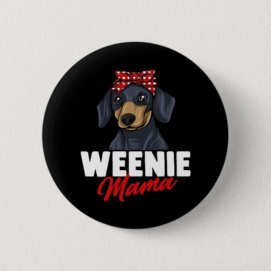 Badge Rond 5 Cm Dachshund Cadeau Dixie Wiener Doxie Dackel (Devant)