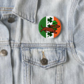 Badge Rond 5 Cm Dachshund de la Saint-Patrick 7 (En situation)