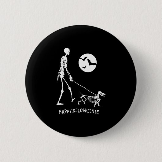 Badge Rond 5 Cm Dachshund Halloween (Devant)