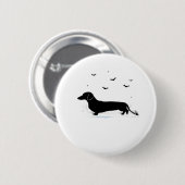 Badge Rond 5 Cm Dachshund Halloween Costume Mon Dachshund est Mon  (Devant & derrière)