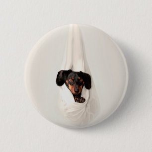 Badge Rond 5 Cm Dachshund Puppy in Hammock Cute Adorable Dog