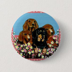 Badge Rond 5 Cm Dachshunds de la fête des mères