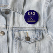 Badge Rond 5 Cm Dad Guiding Star Mountain (En situation)