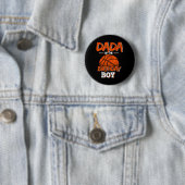 Badge Rond 5 Cm Dada of the Birthday Boy Basketball Lover Daddy F (En situation)
