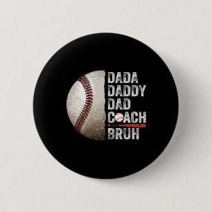 Badge Rond 5 Cm Dada Papa Papa Papa Bruh Entraîneur Vintage De Bas