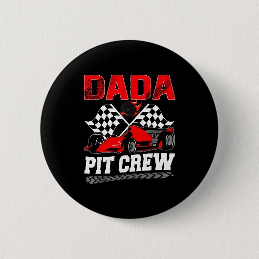 Badge Rond 5 Cm Dada T Crew Racing Family Race Car Birthday Boy  (Devant)