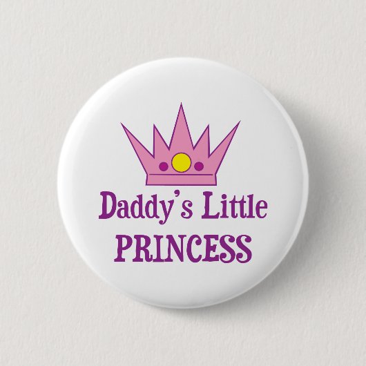 Badge Rond 5 Cm Daddy Little Princess (Devant)