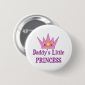 Badge Rond 5 Cm Daddy Little Princess (Devant & derrière)