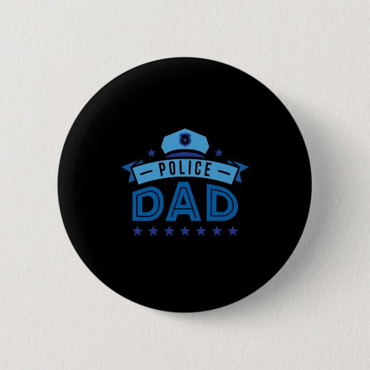 Badge Rond 5 Cm Daddy Policeman (Devant)
