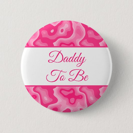 Badge Rond 5 Cm Daddy To Be | Girl's Baby Shower  Button (Devant)
