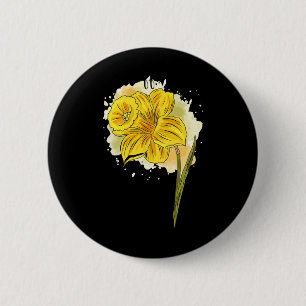Badge Rond 5 Cm Daffodil Daffodils Fleurs Florales Printemps Pâque