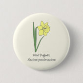 Badge Rond 5 Cm Daffodile botanique Pastel Flower (Devant)