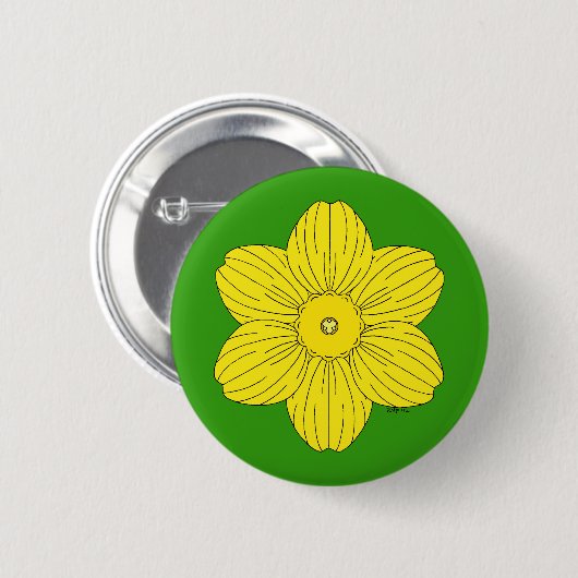Badge Rond 5 Cm Daffodique héraldique (Devant & derrière)