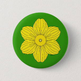 Badge Rond 5 Cm Daffodique héraldique