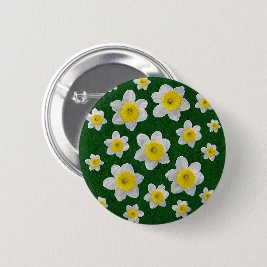 Badge Rond 5 Cm Daffodiques de printemps (Devant & derrière)
