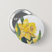 Badge Rond 5 Cm Daffodiques de printemps (Devant & derrière)