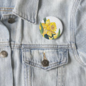 Badge Rond 5 Cm Daffodiques de printemps (En situation)