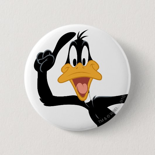Badge Rond 5 Cm DAFFY DUCK™ avec une excellente idée (Devant)