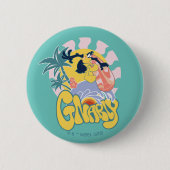 Badge Rond 5 Cm DAFFY DUCK™ Surf - Gnarly (Devant)