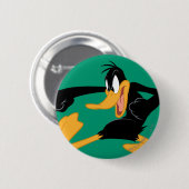 Badge Rond 5 Cm DAFFY DUCK™ Swinging a Punch (Devant & derrière)